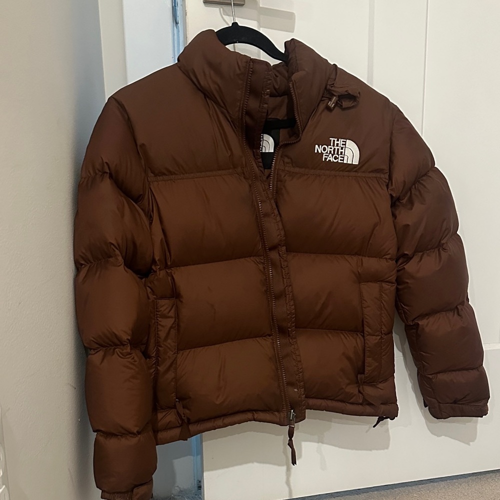 The North Face Chocolate Brown Puffer Nuptse Jacket